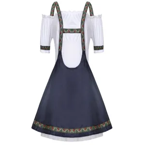 Bavarian Oktoberfest dirndl dress traditional German beer maid costume for women