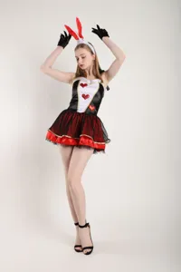 Ensemble de costume de cosplay de lapin sexy pour femmes, idéal pour Halloween et soirées.