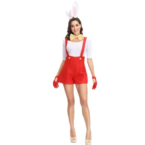 Detailed view of the cute bunny girl cosplay costume set, perfect for parties and events.