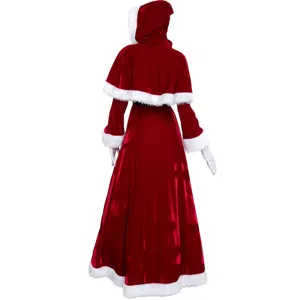 Weihnachtsfrau Königin Kostüm Langes Kleid Weihnachtsfeier Bühnenperformance Outfit Damen