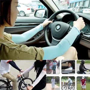 Kühlende Armstulpen Sonnenschutz UV-Schutz Nylon Armabdeckungen Für Radfahren Autofahren Outdoor Sport Damen Herren Universelle Passform