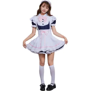 Japanese Maid Costume Cosplay Uniform Anime Halloween Role Play Outfit Cute Dress for Women