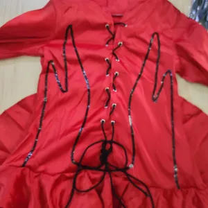 Costume da diavolo di Halloween donna vampiro cosplay vestito rosso allacciato festa sexy