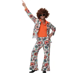 Costume disco homme annee 70 style retro vintage fete tenue avec veste et pantalon