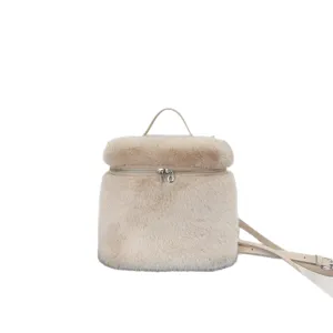 Süßer Rucksack und Handtasche aus Plüsch-Nerzimitat für die Herbst-Winter-Saison