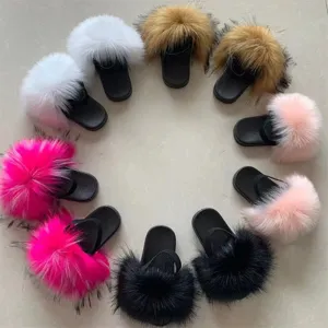 Kids Faux Fur Slippers Soft Plush Indoor House Shoes For Boys And Girls