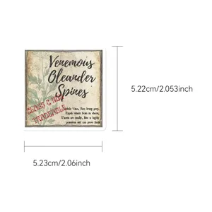 Detail autocollant potion pharmacie gothique, design botanique retro pour journal deco.