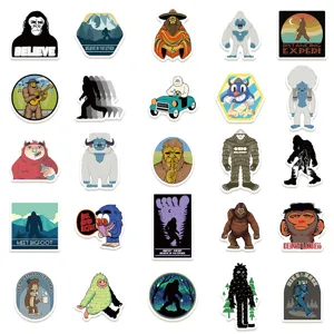 Pegatinas impermeables de vinilo de dibujos animados Bigfoot Yeti para maleta, portátil y auto.