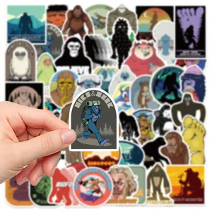 50Pcs Bigfoot Sasquatch Pegatinas Impermeables de Vinilo para Laptop Maleta Coche Decor