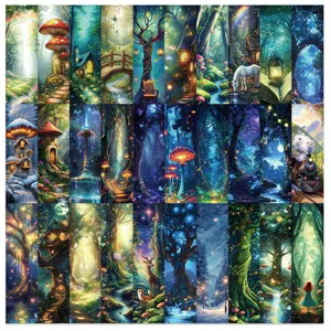Mystical Forest Bookmark Set Creative Dreamy Reading Book Markers Aesthetic Paper Page Markers For Students Office Supplies