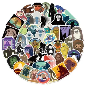 50 pzas pegatinas graffiti de dibujos animados bigfoot yeti impermeables DIY para maleta portátil
