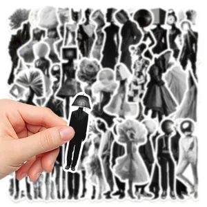 50st minimalistische surrealistische fotografie monochrome stickers waterdichte diy stickers