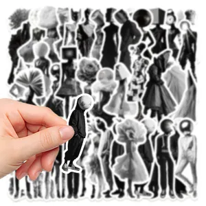 Minimalistische surrealistische zwart-witte stickers waterdichte DIY Decals voor koffer 50st