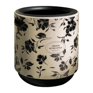 Elegante pattumiera floreale retrò francese di grande capacità per soggiorno e ufficio casa