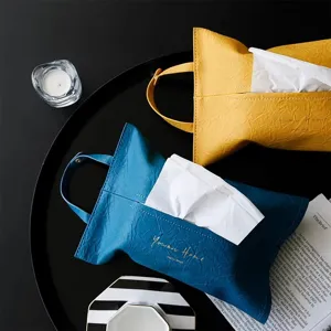 Elegante astuccio portafazzoletti in pelle stile nordico per auto e casa con cinturino