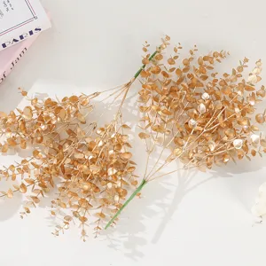 Kunstbloemen Gouden Eucalyptus Sterrengras Pauweveer Simulatie Plant Huis Kamer Decor Bloemstuk