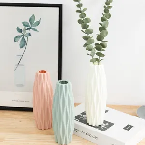 Minimalist plastic flower vase set nordic style modern home desktop decoration chic