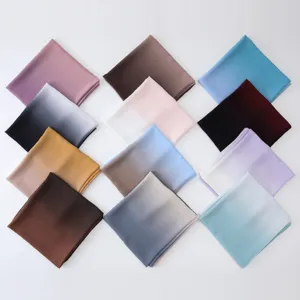 Collection of premium multi-colored gradient and solid chiffon hijab scarves for women