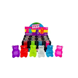 Colorful gummy bear squishy stress relief toys with 12pcs display box