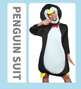 Cute penguin costume adult animal cosplay outfit funny stage performance party dress up