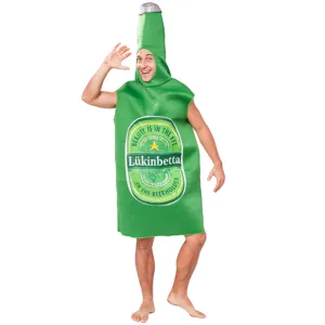Drôle de costume de bouteille de bière pour homme adulte fête d'Halloween Oktoberfest