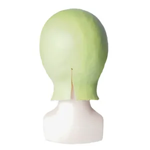 Halloween green alien latex mask UFO headgear funny prank costume party movie prop decor