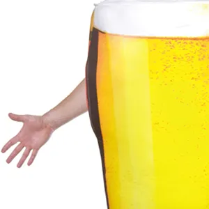 Lustiges Bierglas Kostüm für Erwachsene Halloween Cosplay Outfit Herren Party Performance Verkleidung