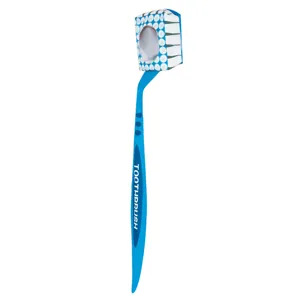 Costume de brosse à dents bleu amusant pour fêtes d'Halloween et drôles jeux de rôle.