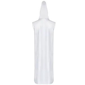 Costume long à capuche blanc couple cosplay drôle robe nouveauté pour fête Halloween quotidien