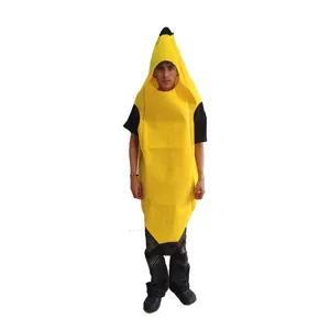 Déguisement de banane pour adulte fête d'Halloween costume rigolo combinaison de fruit.