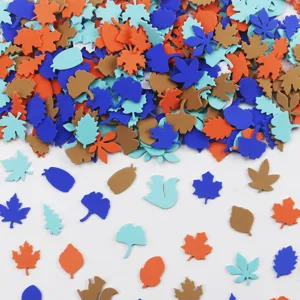 Autumn Maple Leaf EVA Foam Stickers DIY Craft Glitter Gold Powder Stickers Kids Educational Handcraft Decor
