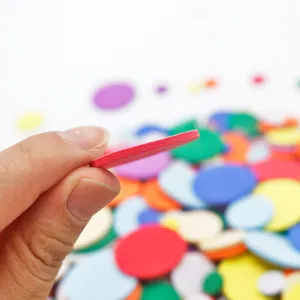 Colorful EVA foam round stickers 2mm thick adhesive DIY craft decorative multi color dots pack