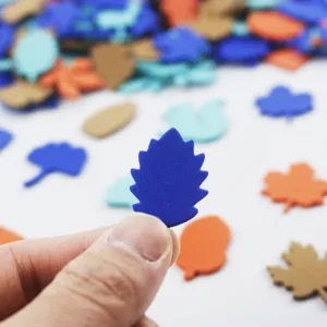 EVA foam maple leaf stickers autumn DIY decor adhesive craft accessories detail view