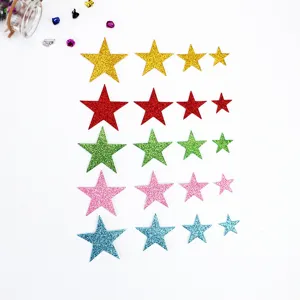 EVA glitter star stickers set colorful foam stars for kids DIY crafts and hand ledger decoration