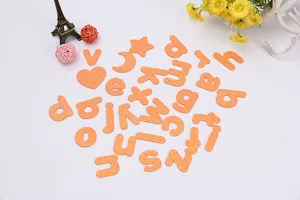 Colorful glitter EVA foam letters and shapes stickers for kids DIY crafts and home decor.