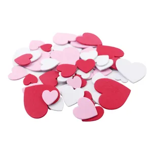 EVA Foam Heart Stickers Colorful DIY Craft Foam Hearts for Valentine Day Party Decor