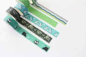 Cute washi tape set for journaling DIY crafts cartoon unicorn cat patterns decorative tapes