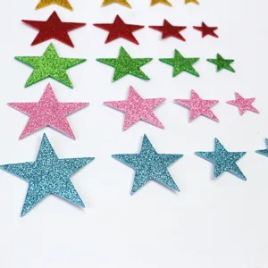 EVA Glitter Star Stickers DIY Colorful Foam Stars Craft Decorations for Kids Journaling