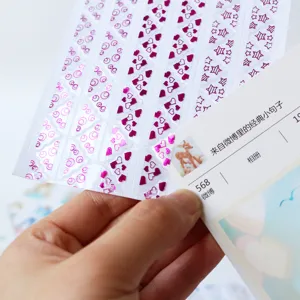 Autocollants d'album photo transparents dorés à motifs cœur étoile points bricolage