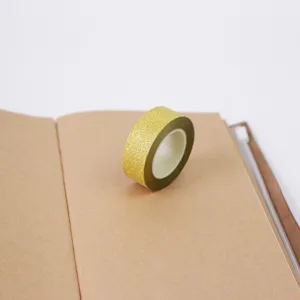 Gold glitter washi tape for DIY journals, albums, and creative decoration crafting supplies.