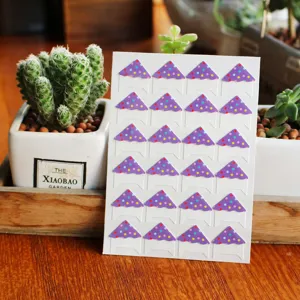 Wholesale cartoon polka dot photo corners, 24pcs paper sticky corners for DIY albums.