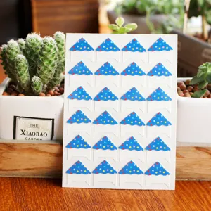 Wholesale cartoon dot photo corner stickers DIY album adhesive 24pcs paper corners