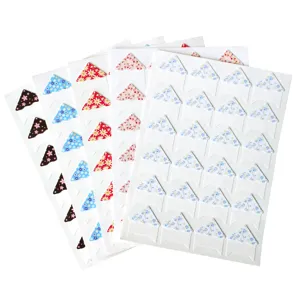 Floral photo corner stickers, DIY paper stickers for photo albums, scrapbooking and picture wall.