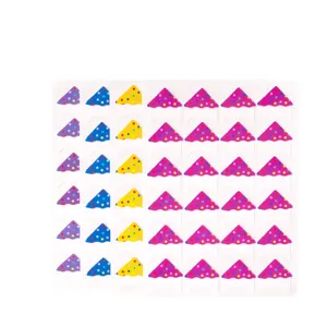 Colorful polka dot photo corners for DIY album paper picture mounting sticker 24 pcs