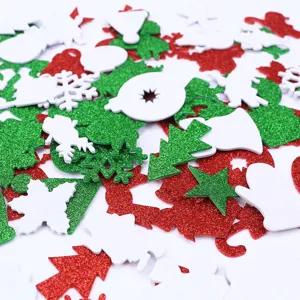 Christmas EVA Foam Stickers Glitter Snowflake Christmas Tree DIY Craft Decals Kids Holiday Party Decoration Supplies