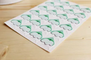 Green fruit photo corner stickers paper handmade DIY album corner protectors 24pcs pack