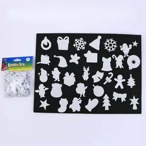 DIY glitter EVA foam stickers Christmas theme assorted shapes for holiday party decor 1pack