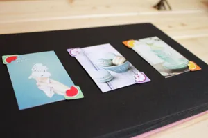 Handmade paper cartoon fruit photo corner stickers 24 pcs diy picture frame protection