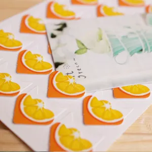 Cute orange photo corner stickers paper DIY scrapbooking stickers for picture frames album 24pcs
