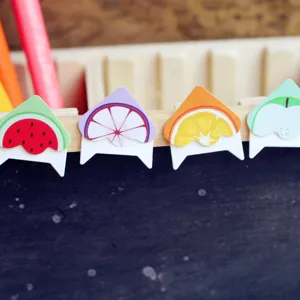 Cute cartoon fruit paper photo corner stickers, 24pcs DIY scrapbooking protectors main view.